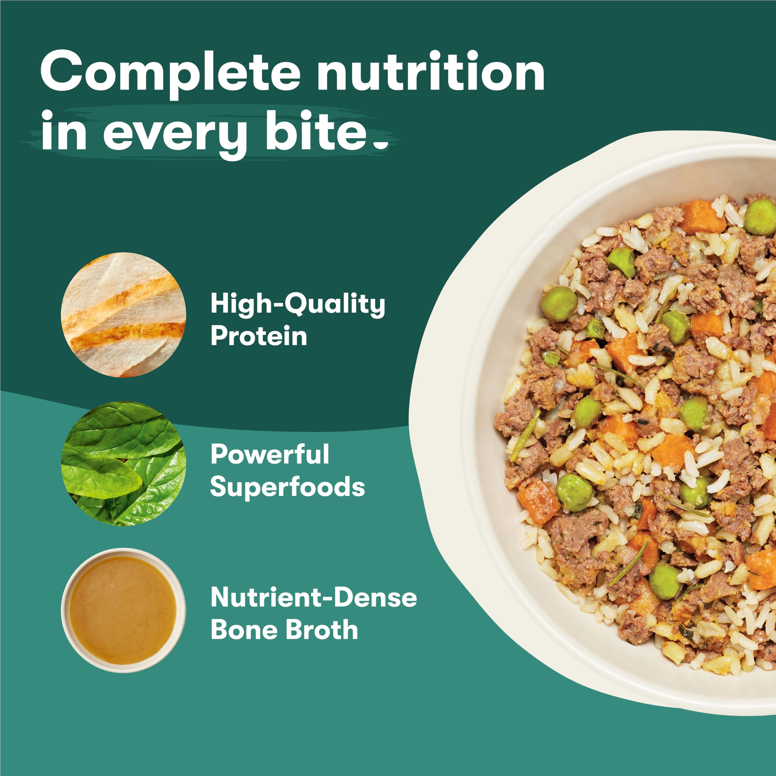 Jinx Chicken Wet Dog Food Topper, Mix with Dry Dog Food, Made with Real Chicken, Bone Broth & Brown Rice, No Fillers, Puppy, Adu
