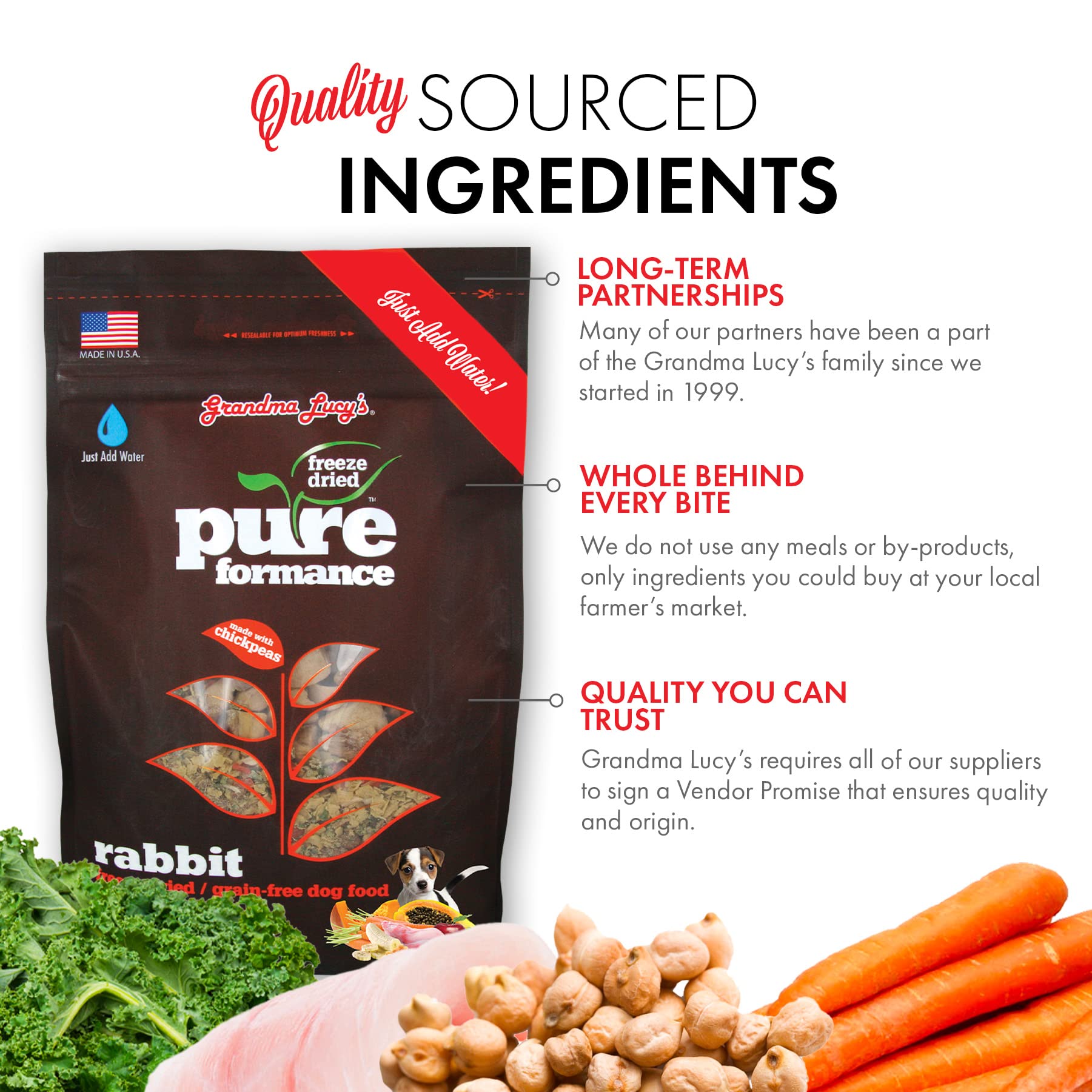 Grandma Lucy's Pureformance Grain Free Rabbit Dog Food, 3lb - Brown, Model 74013-0