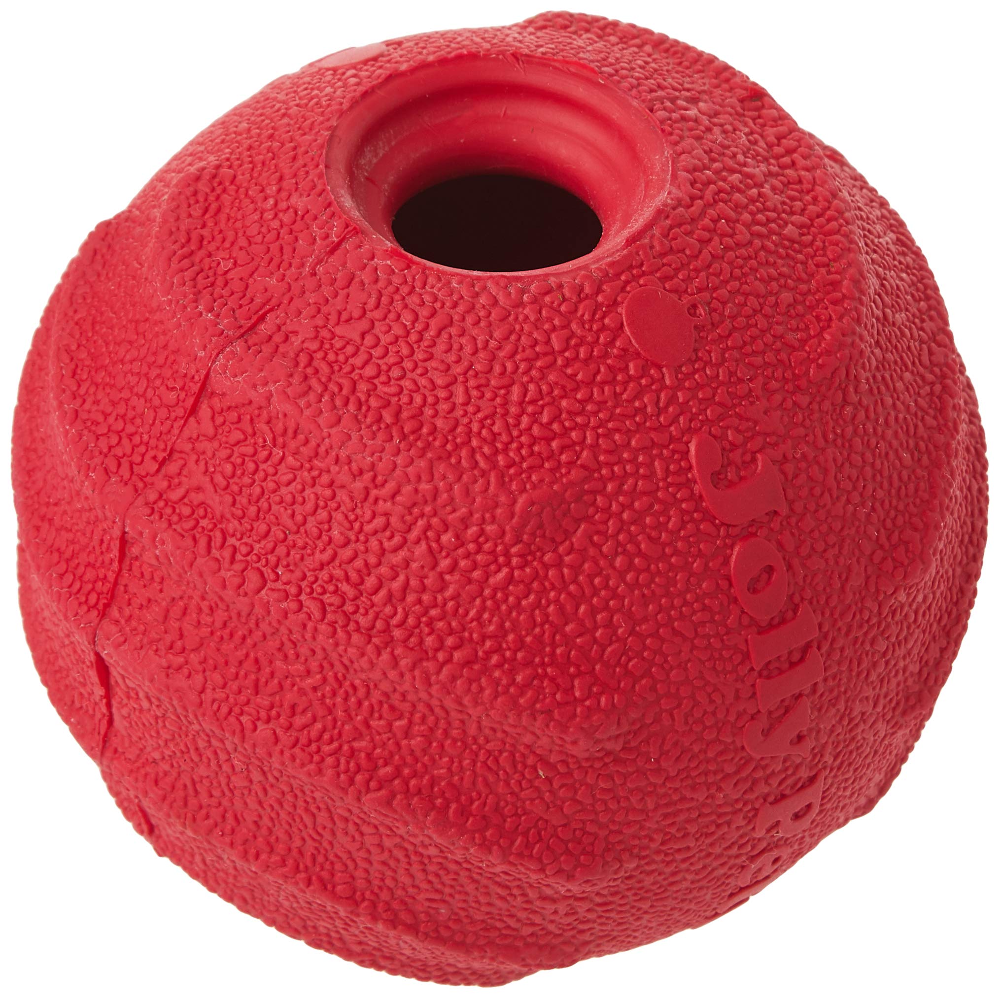 Jolly Pets Tuff Tosser Bouncing Ball Tog Toy/Treat Holder, 3 Inches, Red