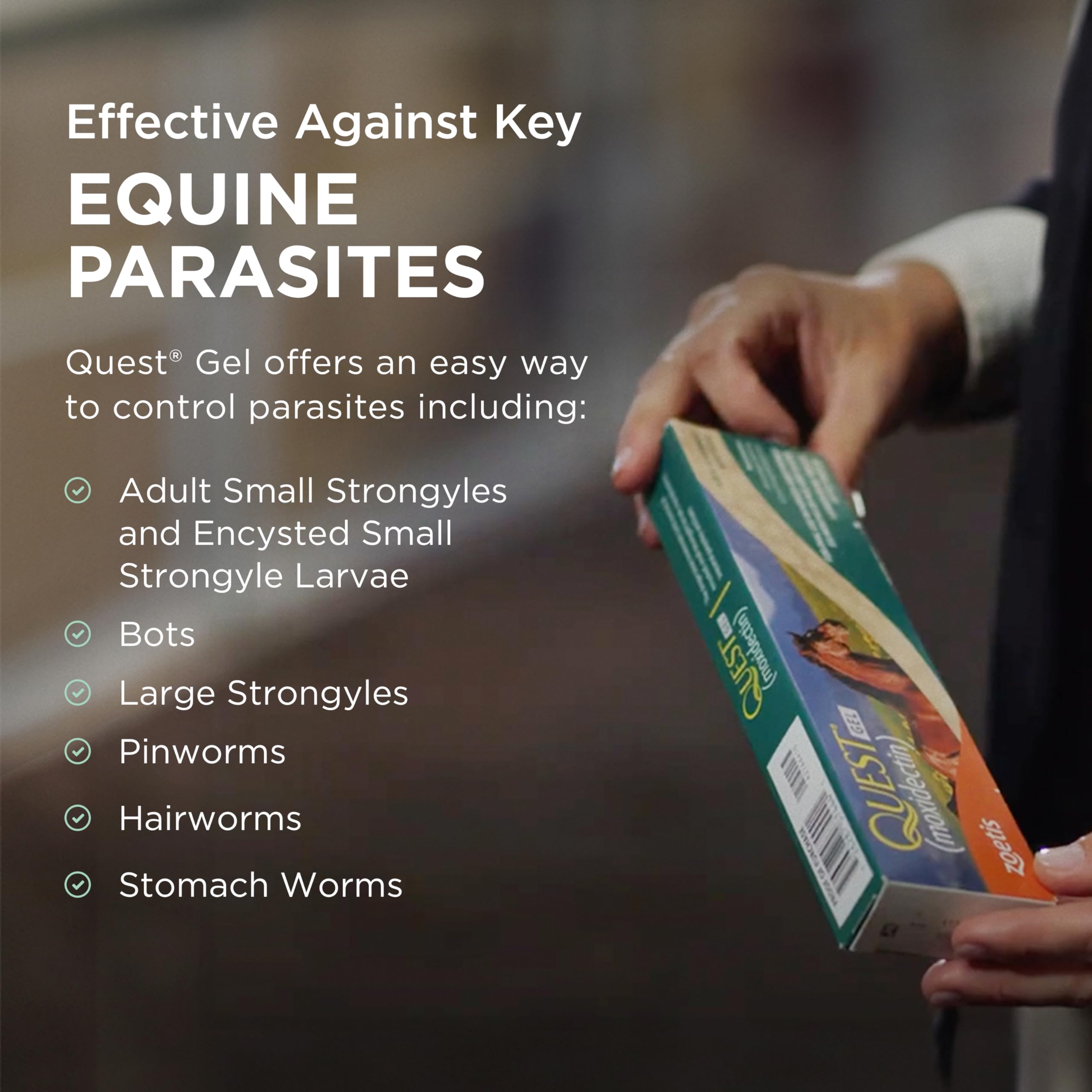 Quest Gel Moxidectin Horse Dewormer, Early Grazing Season recommended for Horses and Ponies 6 months and older, 0.5oz Sure-Dial