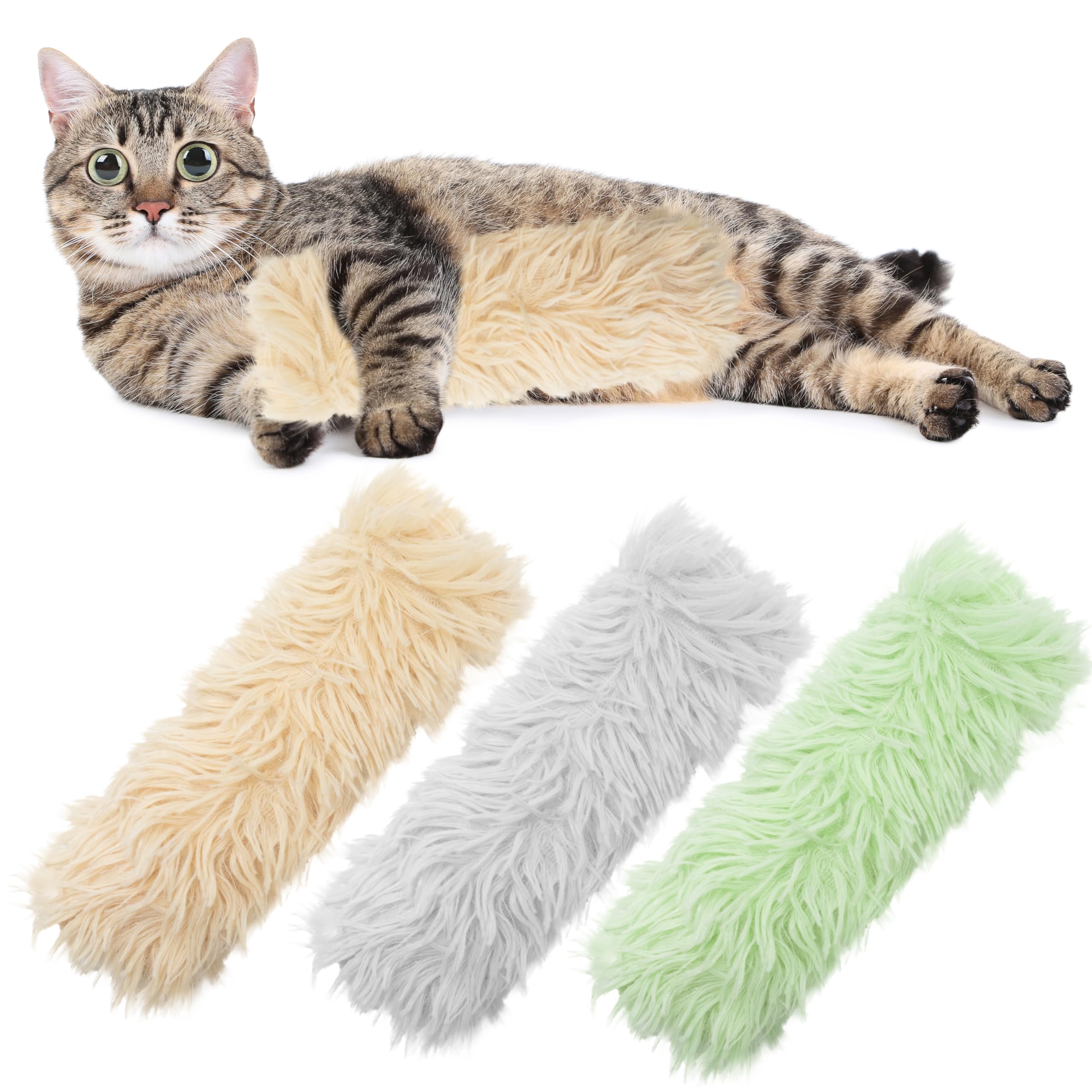 Maiiu 3 Pack Catnip Pillows - Soft And Durable Interactive Cat Kicker Toys With Crinkle Sound For Indoor Companion (Gray Set)