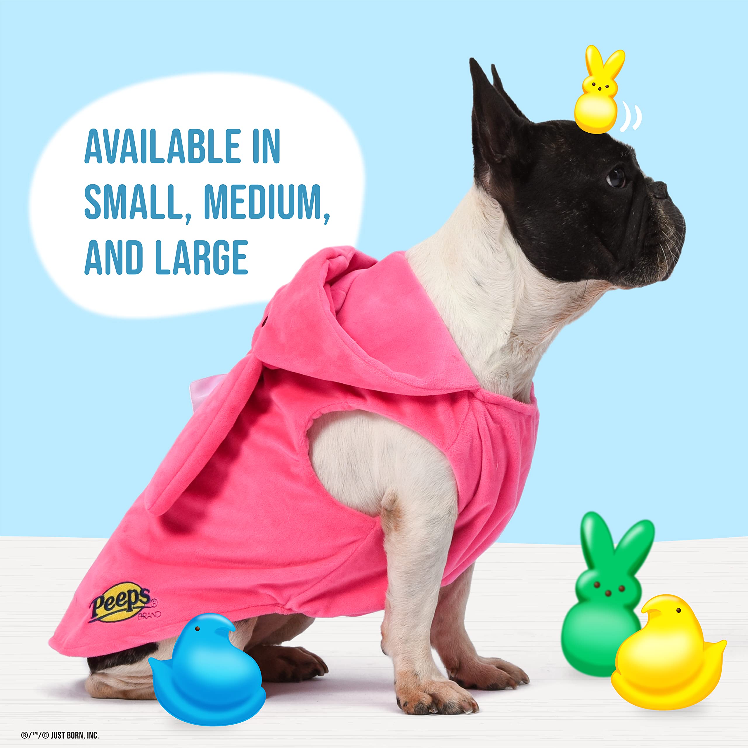 Peeps Easter Bunny Costume For Dogs, Puppies, & Cats, Small