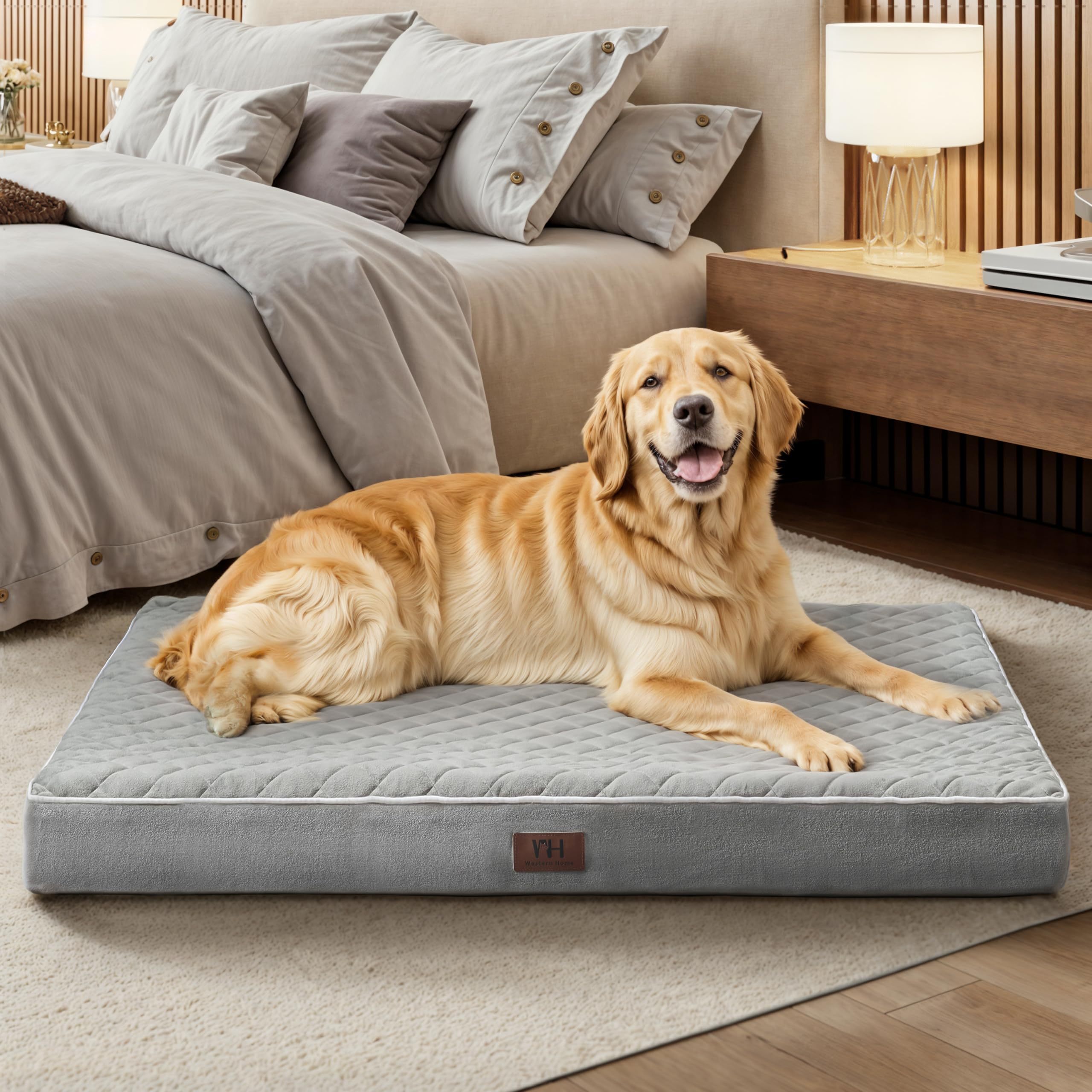 Western Home Wh Large Dog Bed Orthopedic Dog Beds For Large Dogs Washable Dogs Crate Bed Waterproof Pet Crate Beds Egg Foam Anti