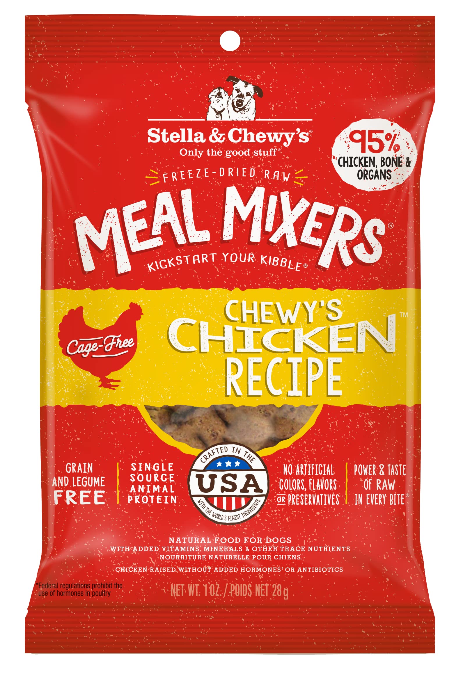 Stella and Chewys Dog Freeze-Dried Meal Mixer Chewys Chicken 1Oz (Case of 8)