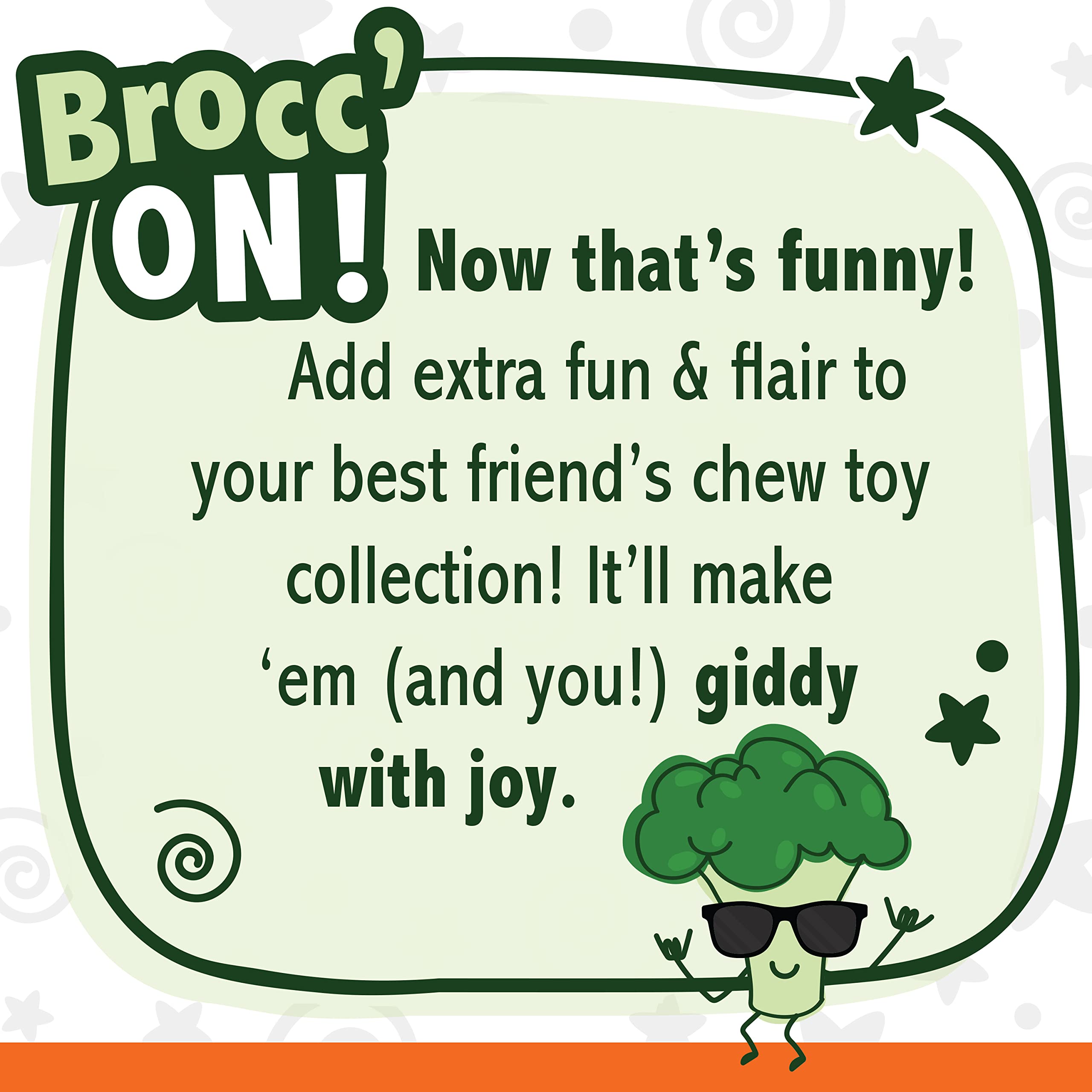 Nylabone Broccoli Power Chew Toy For Dogs, Dog Toys For Aggressive Chewers, Bacon & Cheese Flavor, Large - Up To 50 Lbs, 1 Count