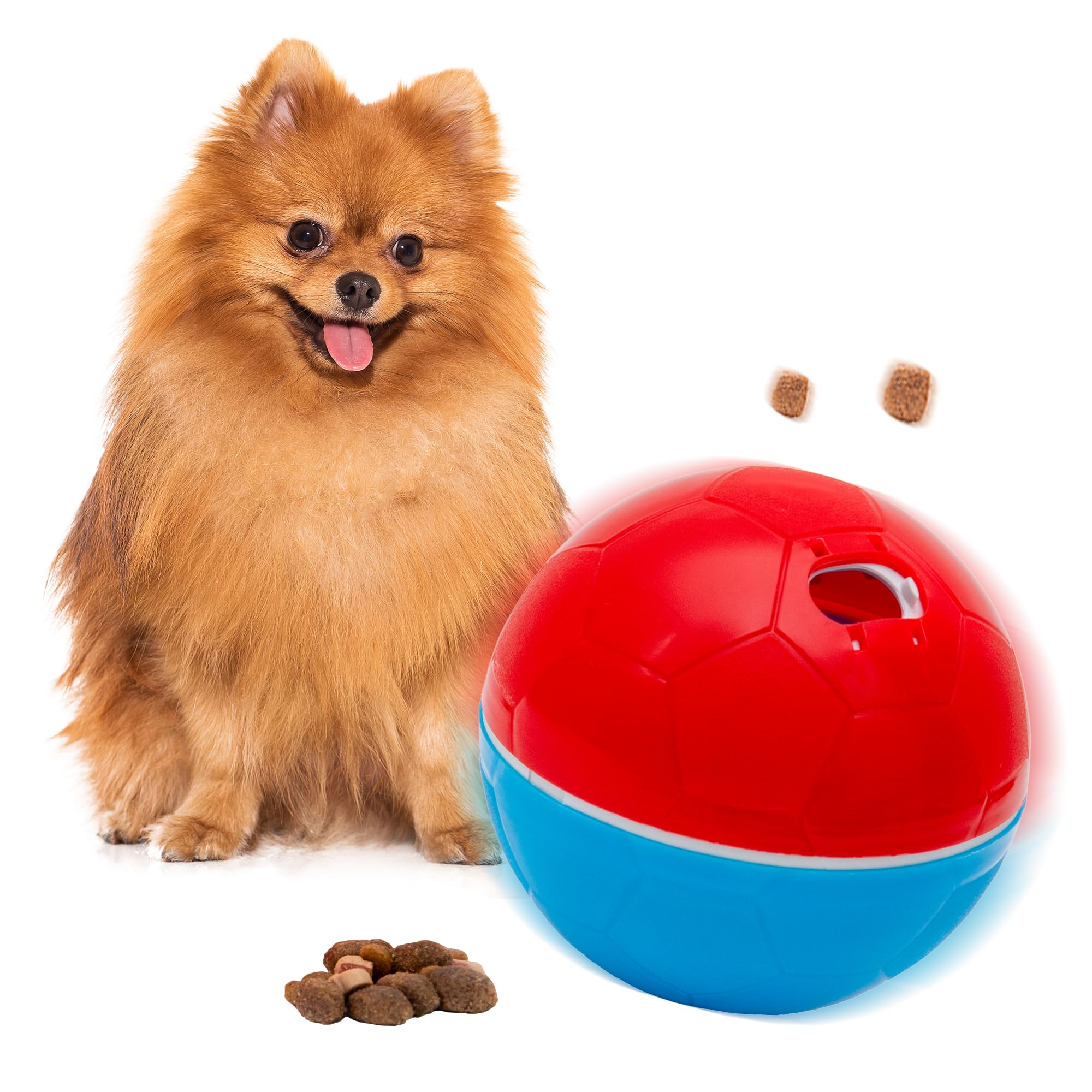 amicus Mini - Crazy Ball Dispenser - Pet Toy - Interactive Treat Dispensing - pet Ball to Keep Them Busy - Slow Feeder - 100g/3.