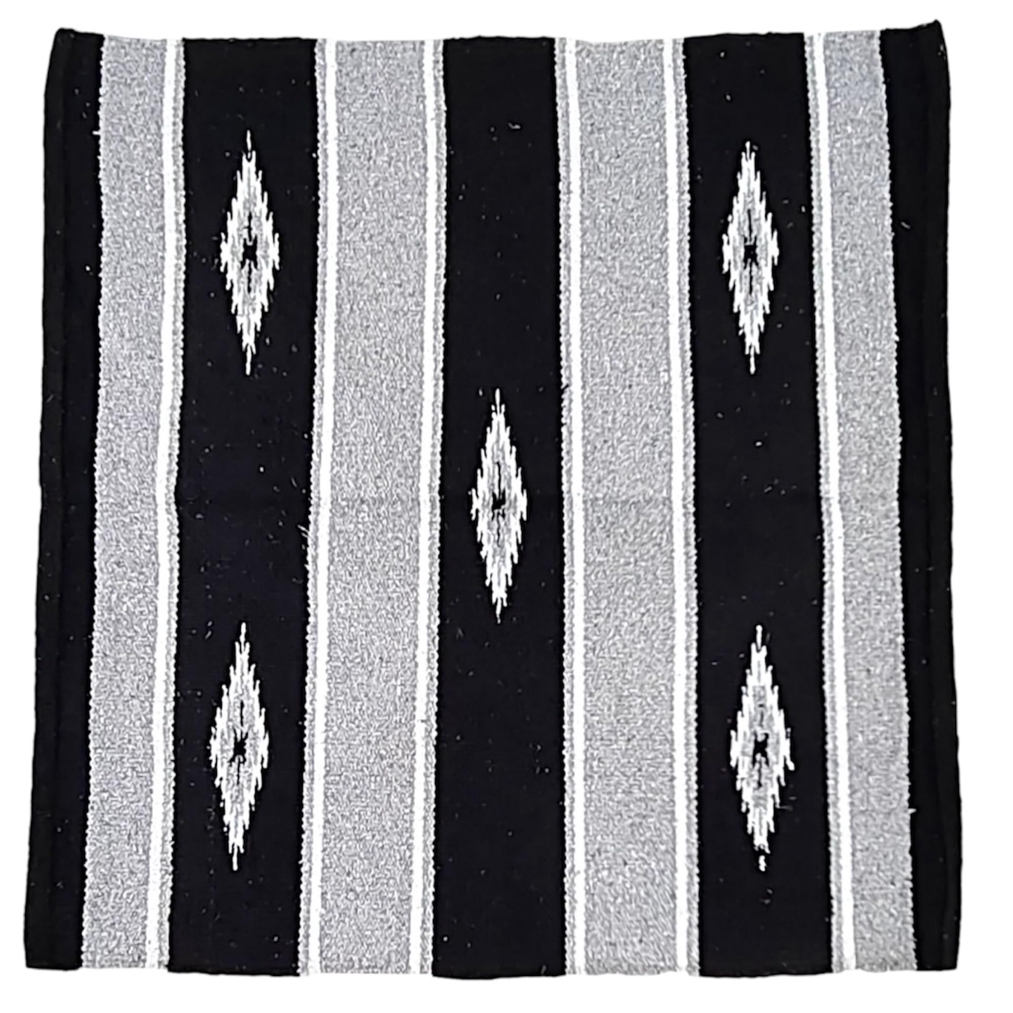 Majestic Ally 36''X 34'' Navajo Design Acrylic Saddle Blanket -2.4 Lbs (Purple And Black)