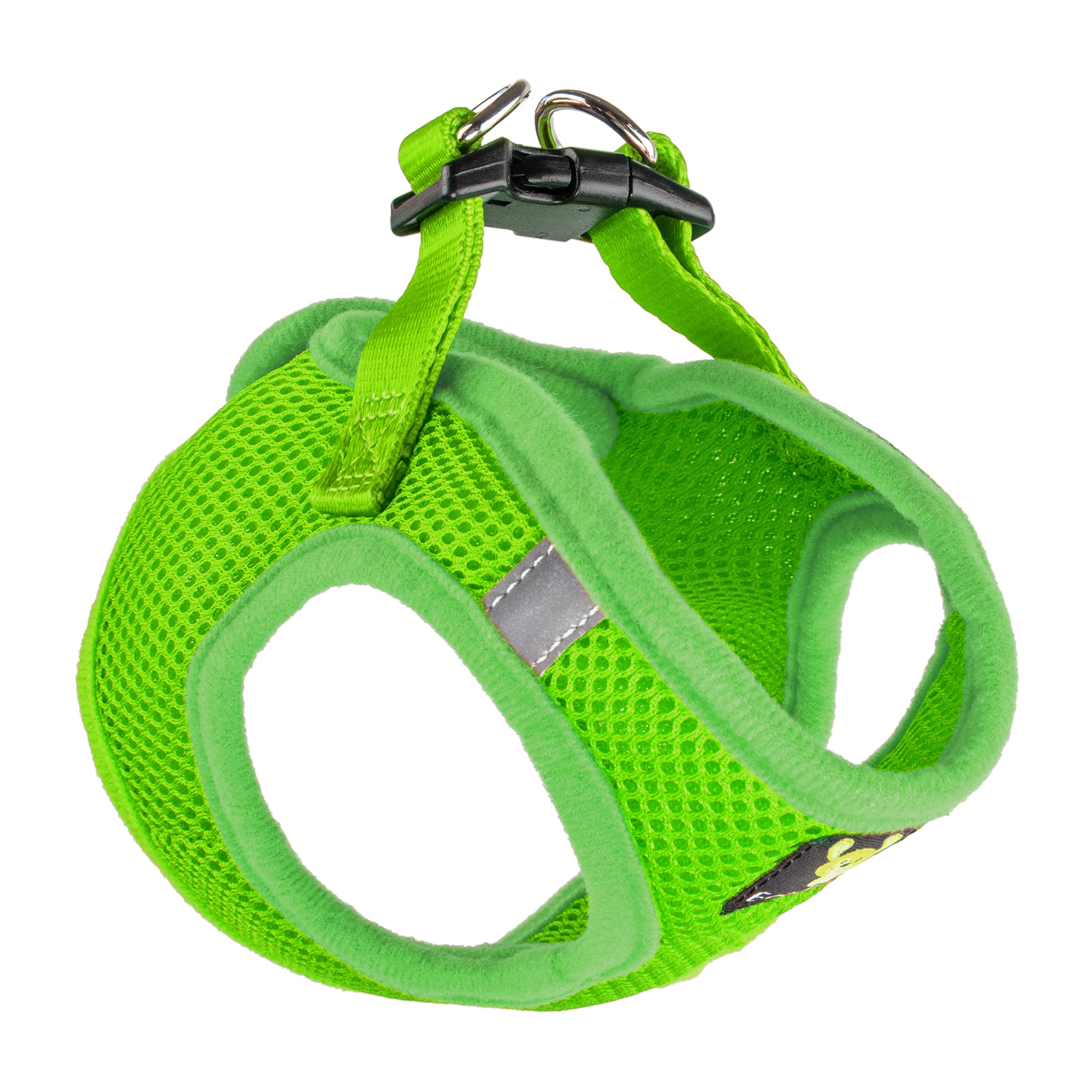 EcoBark Rapid Fastener Super Comfort Fully Adjustable Double Padded Step in Dog Harness (Small, Green)