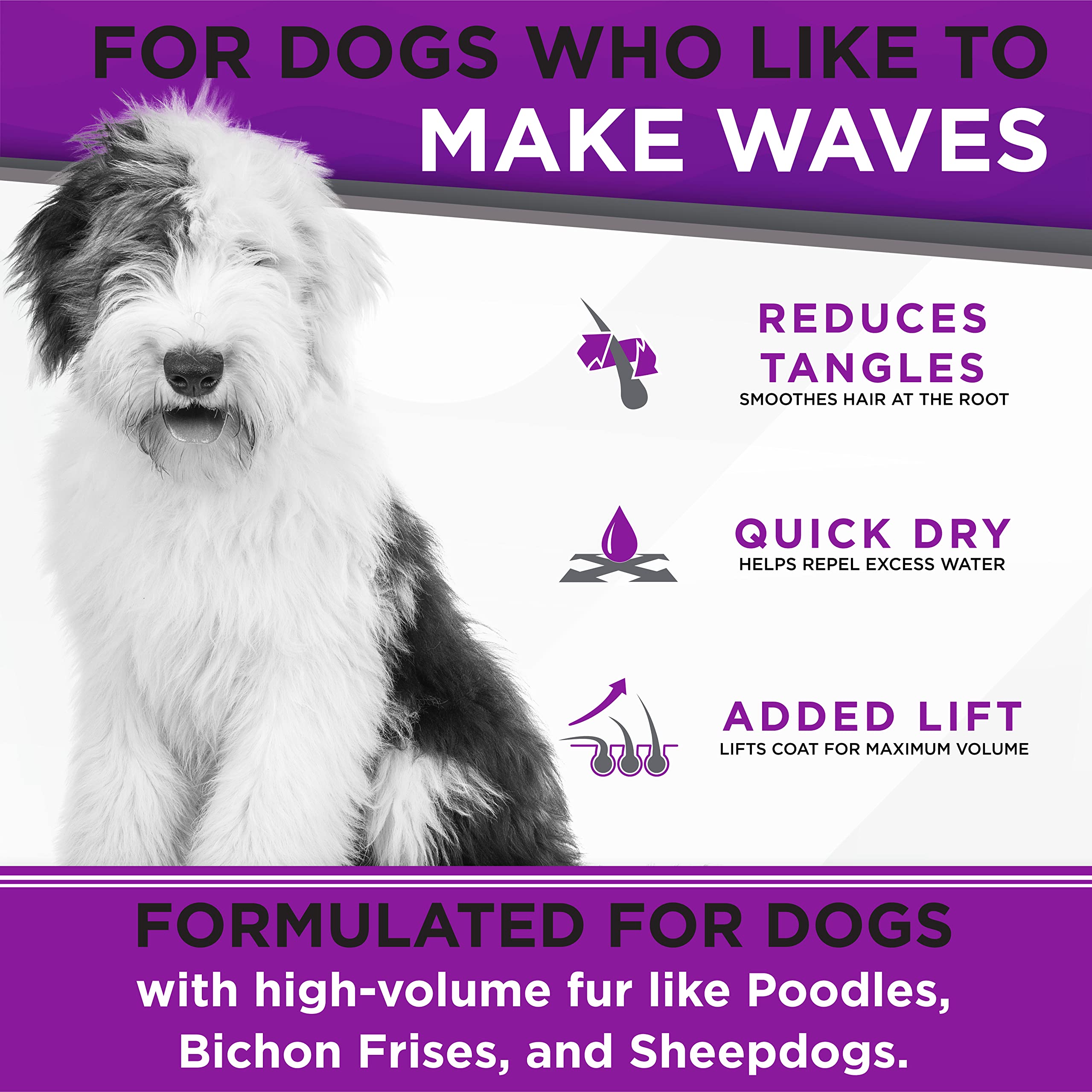 Tropiclean Perfect Fur Detangling Dog Shampoo For Breeds With Curly & Wavy Fur | 16 Oz