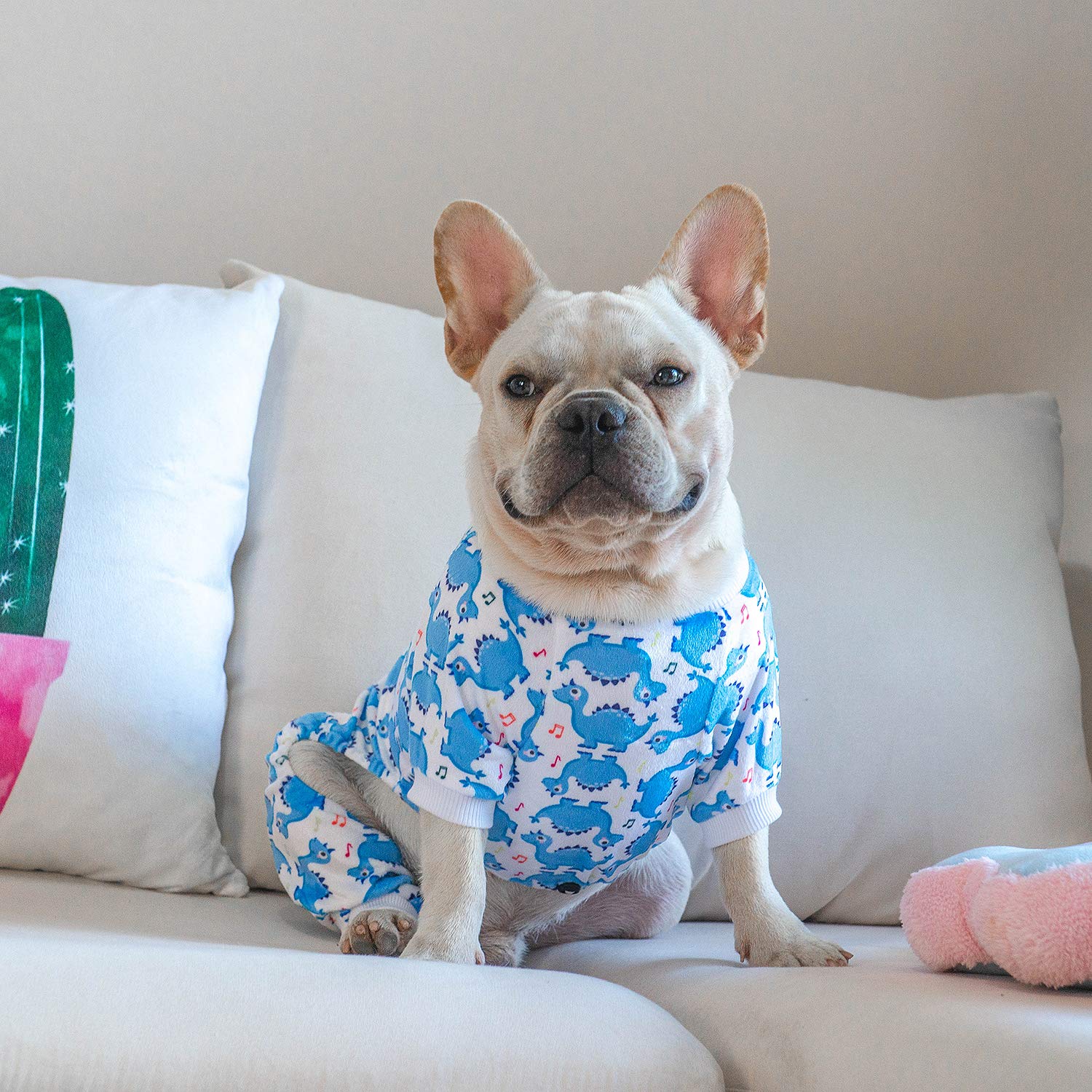 Cutebone Halloween Dog Pajamas Pet Clothes Cat Apparel Shirt Winter Holiday Cute Pjs Bodysuit For Doggie Onesies P173Xs