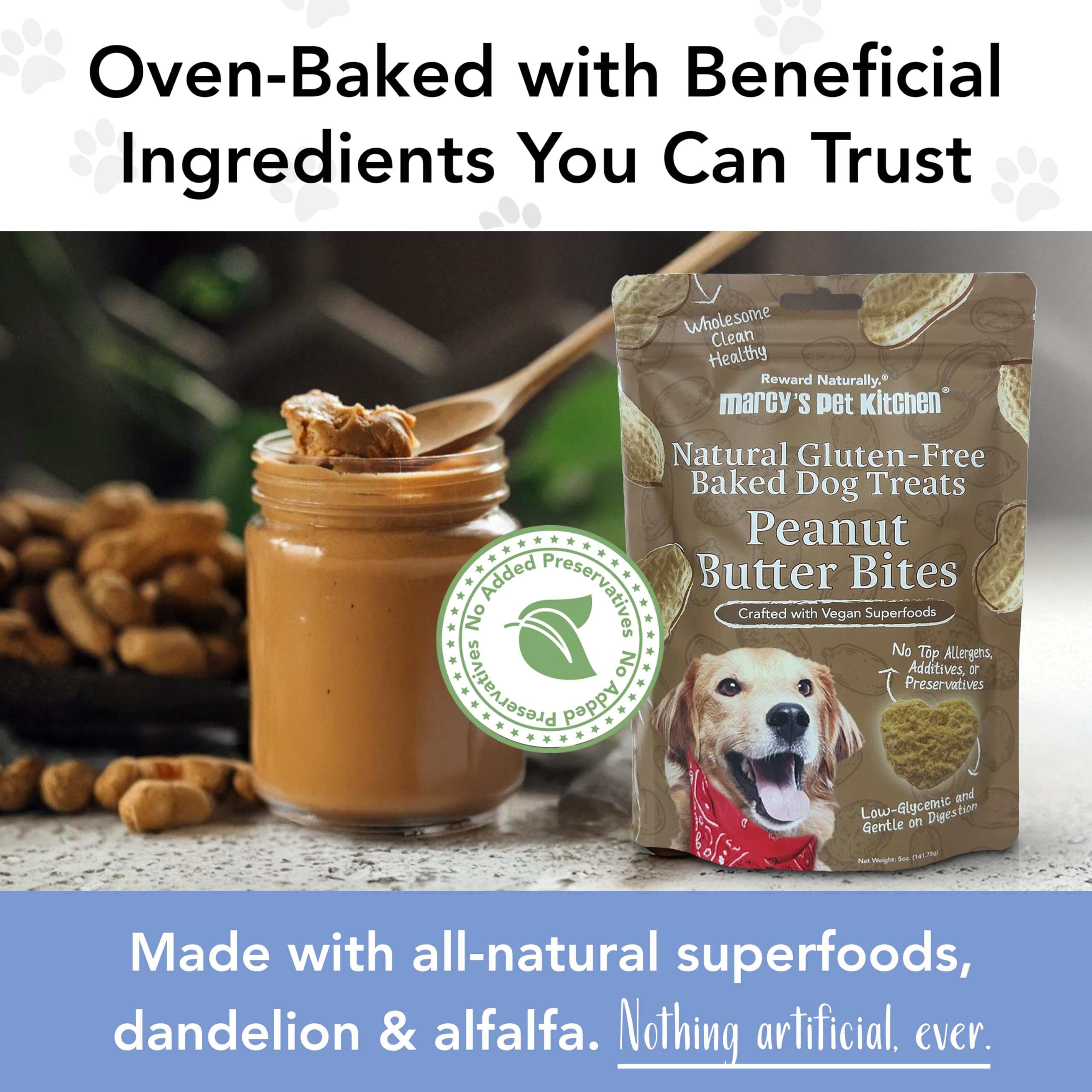 Marcys Pet Kitchen-Diabetic Dog Treats-Vet Recommend-No Preservatives - Crunchy, Superfoods, All Natural-Vegan Homemade,-Gluten
