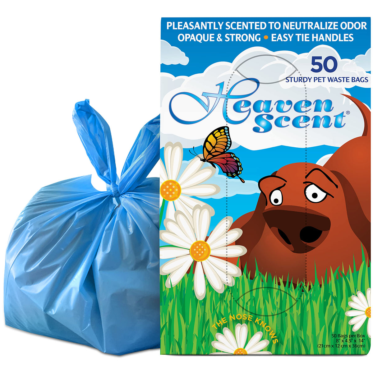 Heaven Scent Scented Pet Waste Bags With Easy Tie Handles