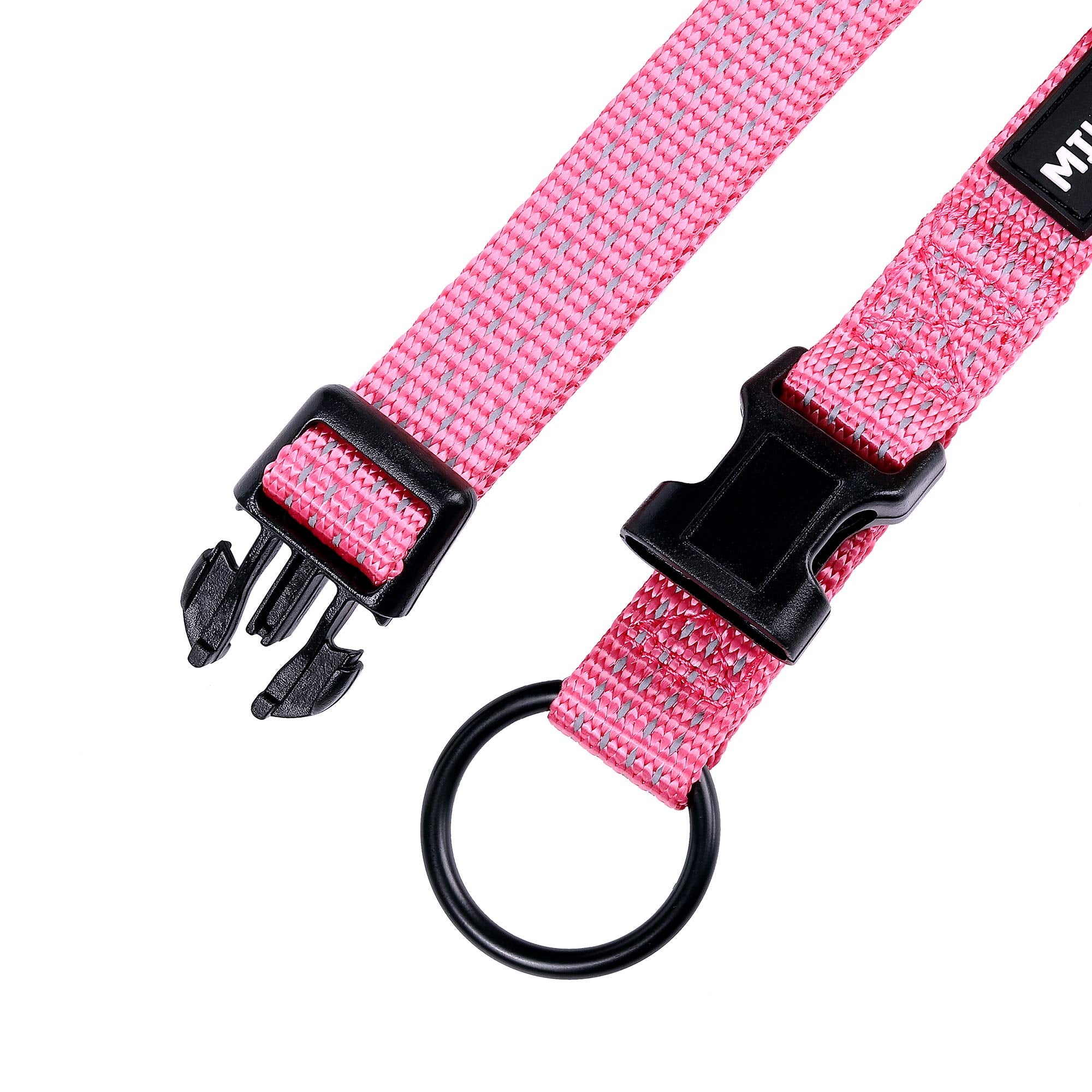 Mile High Life Dog Collar, Nylon Reflective Dog Collars W Pull D-Ring, Light Weight Adjustable Puppy Collars, Dog Collars For Sm