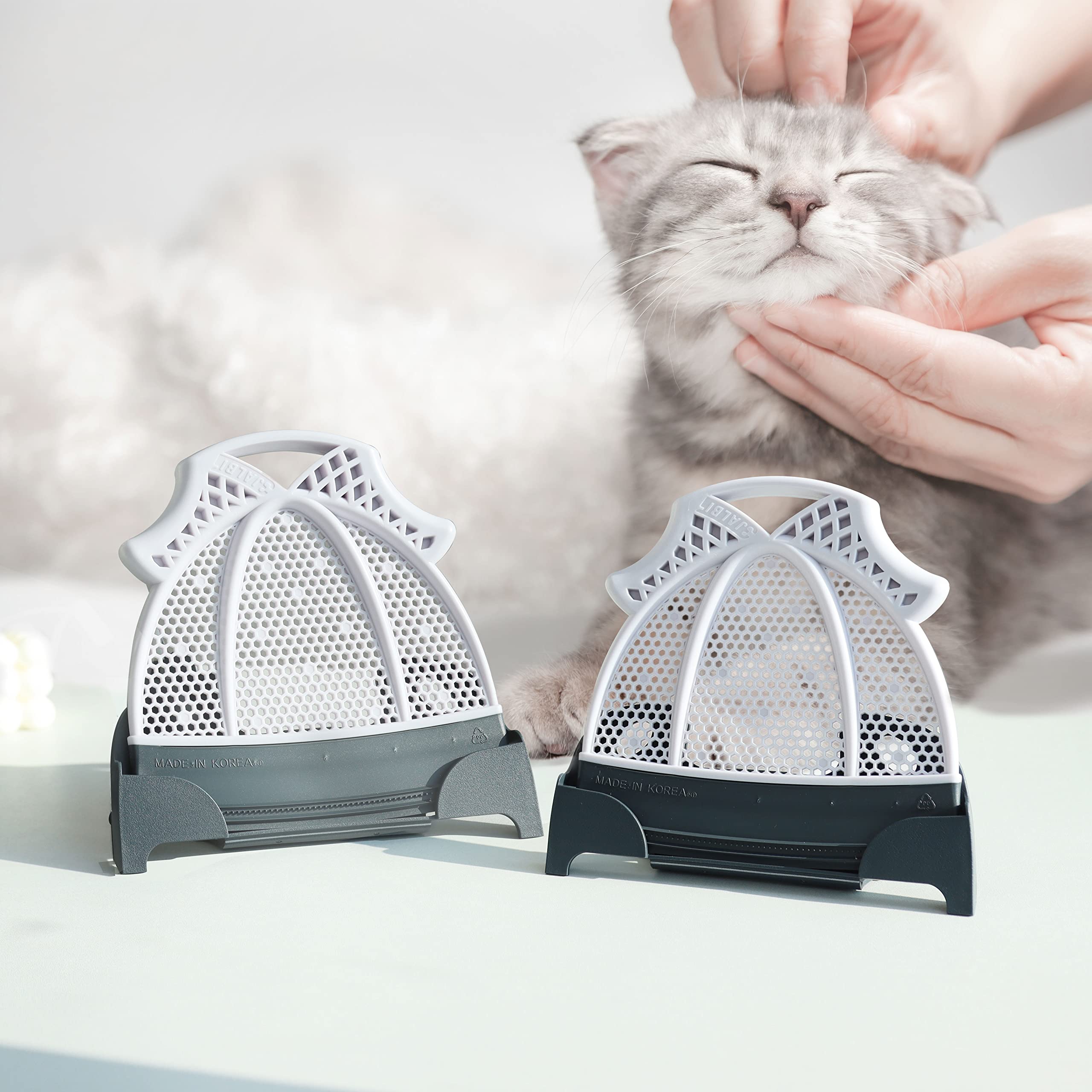 Broombi Pet Hair Remover, Cleans Lint, Dust, Human Hair - Reusable Silicone Blade Removes Dog And Cat Hair, Animal Fur - For Furniture, Rugs, Fabric, Clothes, Pillows, Bedding, Car Seats White