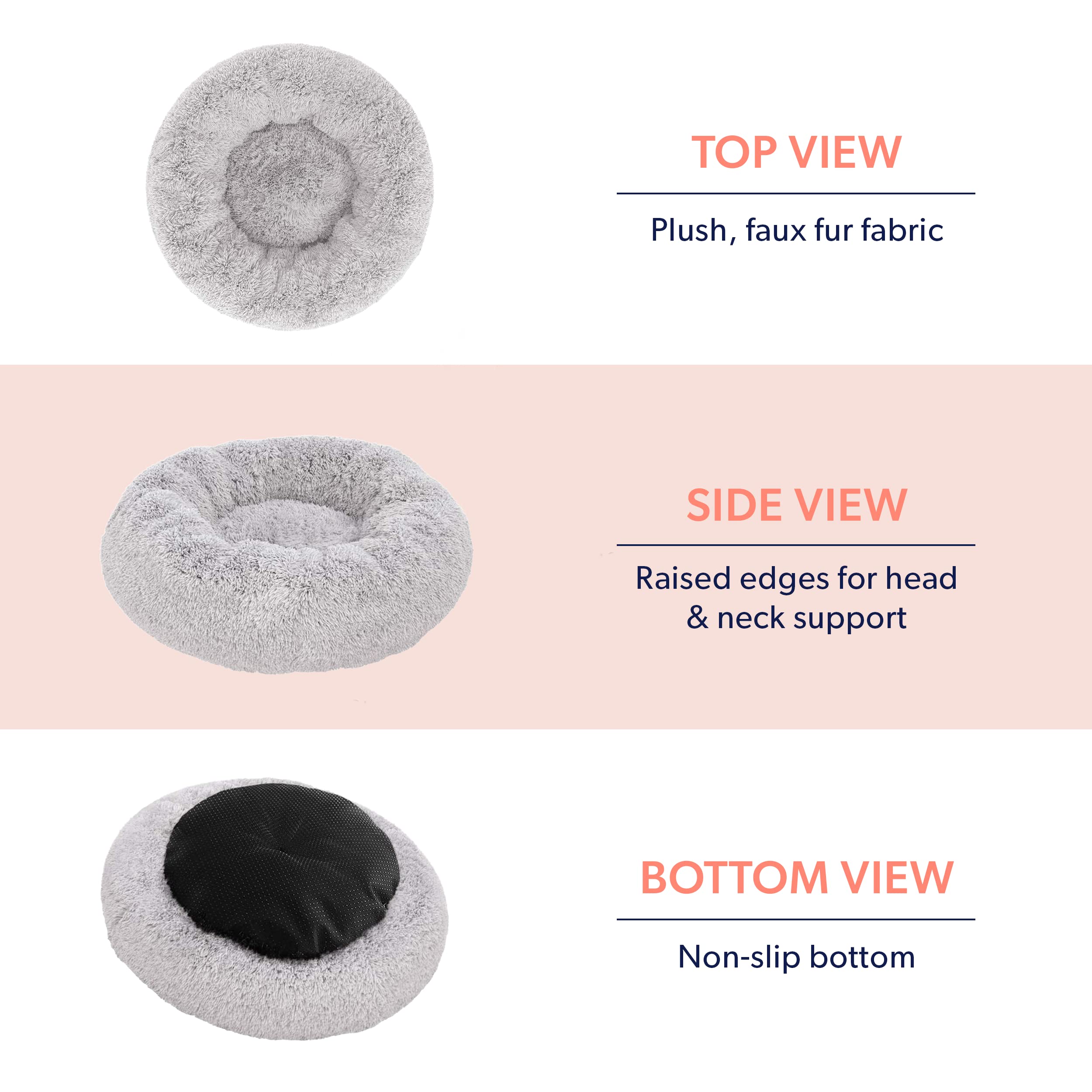 Active Pets Large Dog Bed, Calming Orthopedic Pet Bedding For Anxiety Relief, Joint Support & Comfort, Washable Dog Furniture, M 45Lbs, Beige