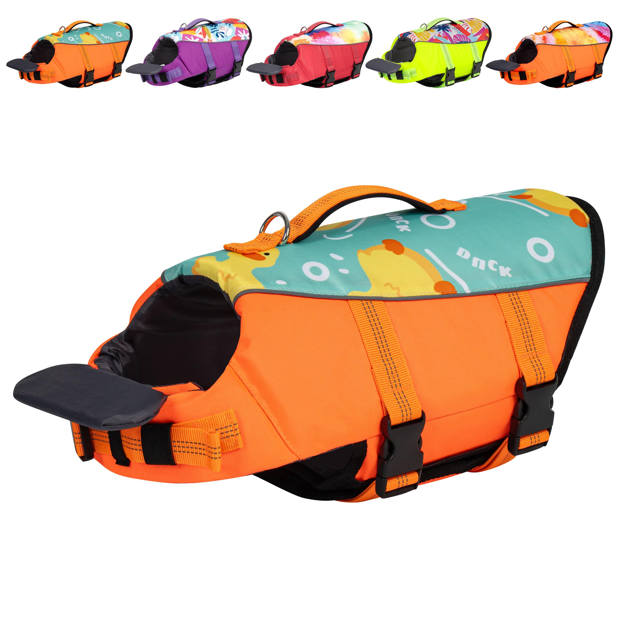 Cyeollo Dog Life Vest For Swimming & Boating, High Buoyancy Jacket With Front Float, Adjustable Sizes - Small To Large, Yellow D