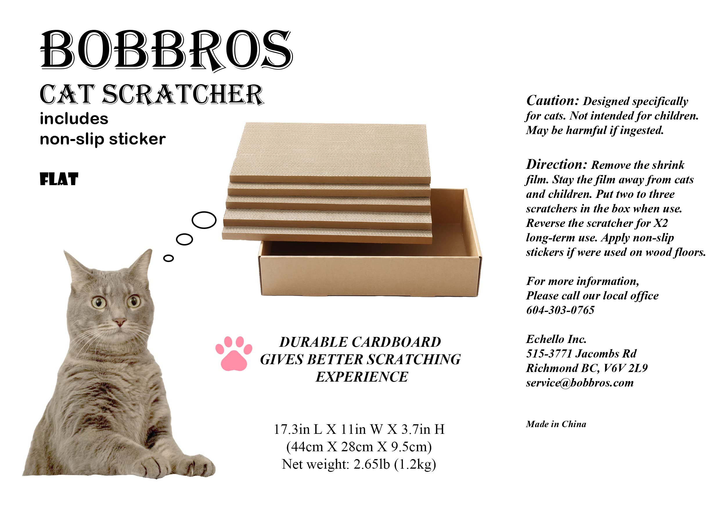 5 Packs In 1 Xl Cat Scratcher, Cat Scratching Pad, Double Sided Cardboard Cat Scratcher
