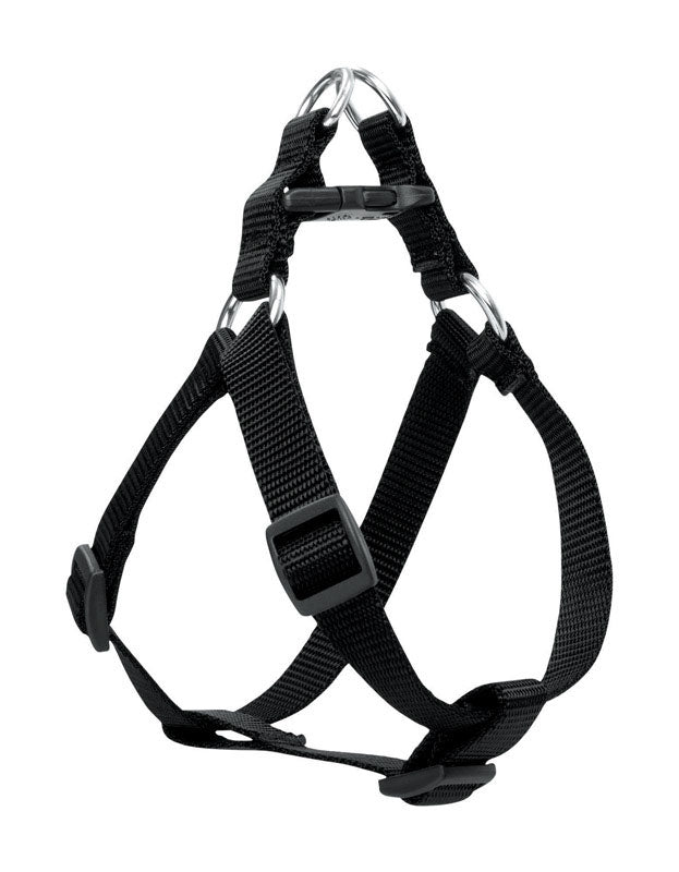 LupinePet Basics 3/4&quot; Black 20-30&quot; Step In Harness for Medium Dogs