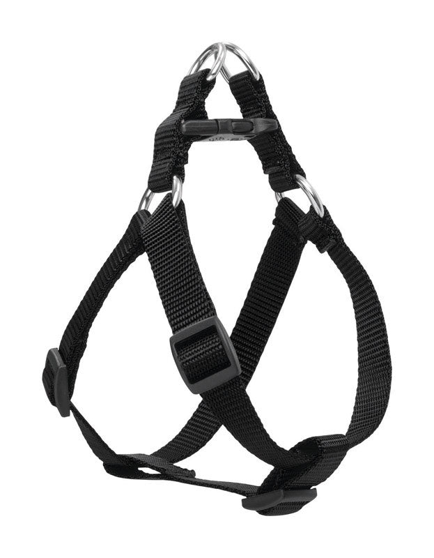 LupinePet Basics 3/4&quot; Black 15-21&quot; Step In Harness for Small Dogs