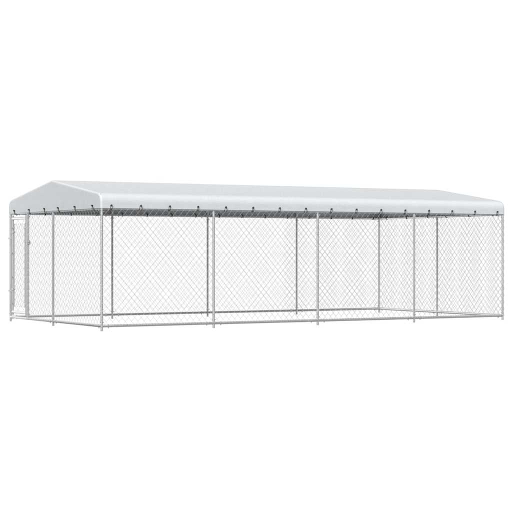 vidaXL Outdoor Dog Kennel with Roof 26.2x13.1x7.5