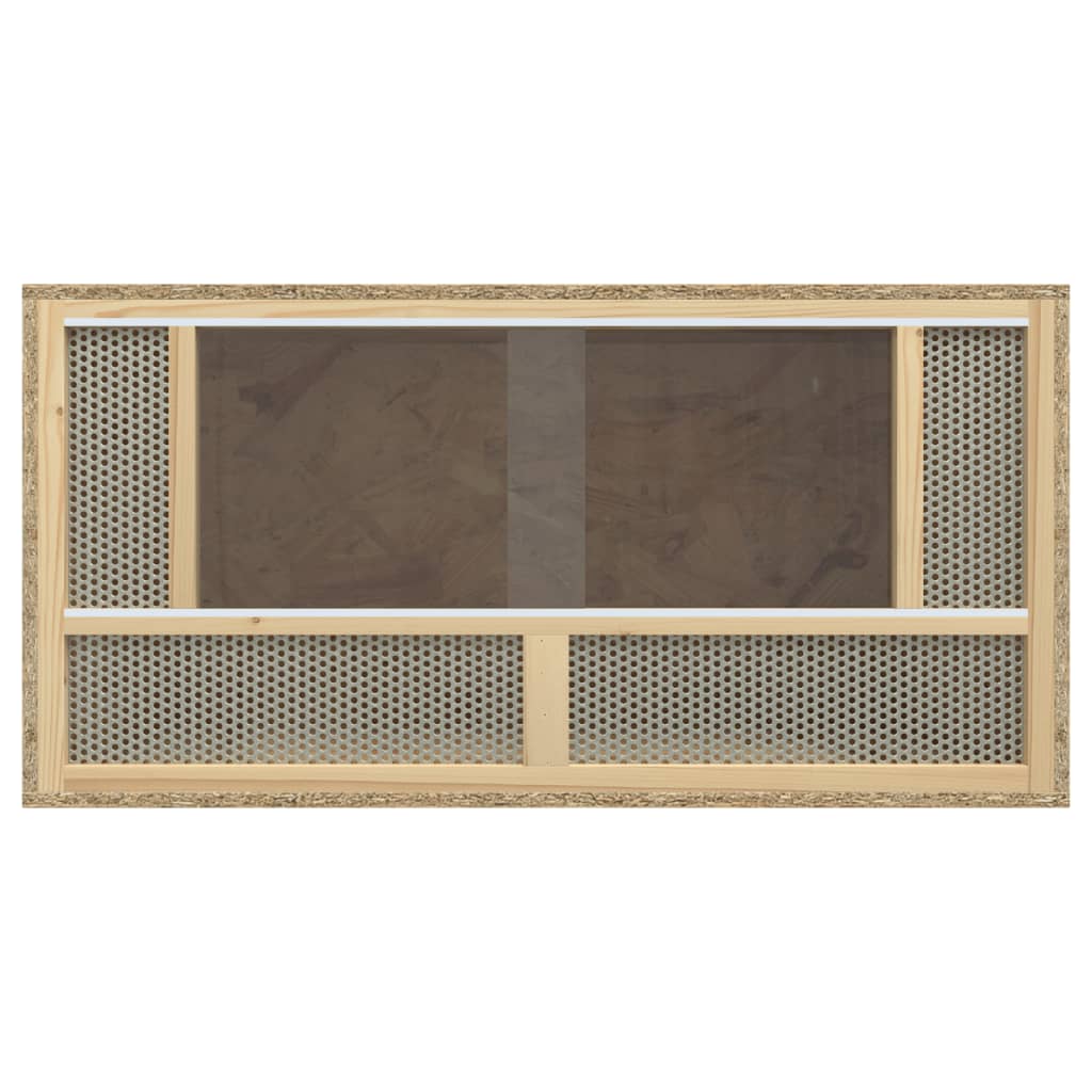 vidaXL Terrarium - Engineered Wood & Glass, 31.5”x15.7”x15.7” Reptile Feeding Box