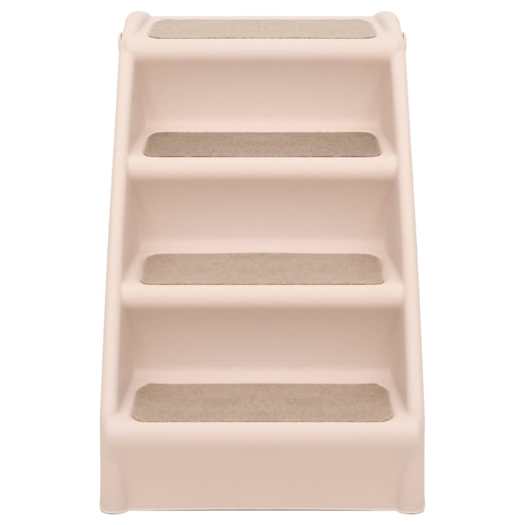 vidaXL Foldable Dog Stairs Cream 62x40x49.5cm