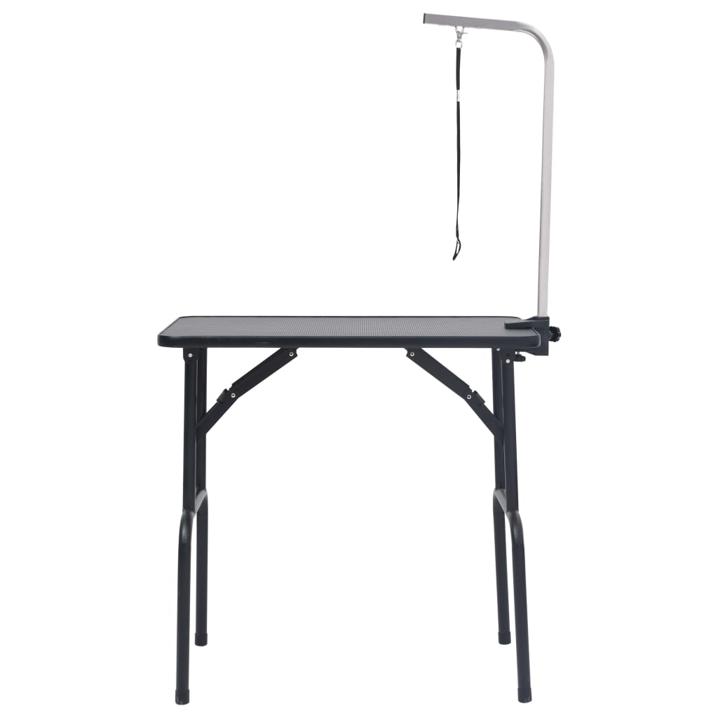 vidaXL Adjustable Pet Grooming Table with Loop - Large Non-Slip Tabletop, Solid Steel Construction, Foldable Design for Easy Storage, Suitable for All Dog Sizes
