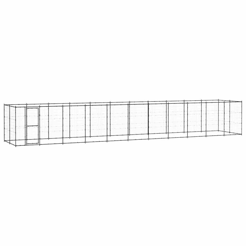 vidaXL Outdoor Dog Kennel Steel 286.5 ft