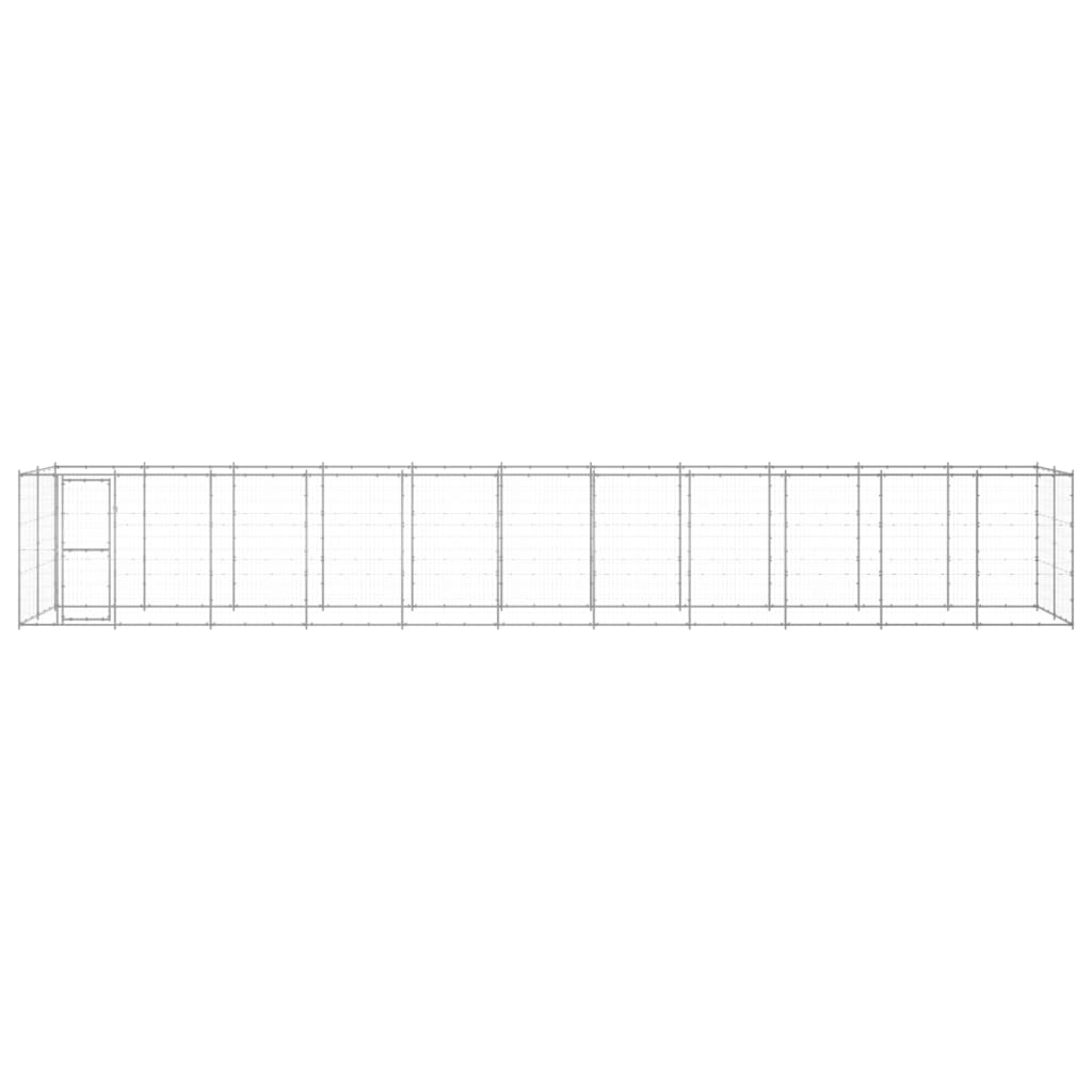 vidaXL Outdoor Dog Kennel Galvanized Steel 286.5 ft