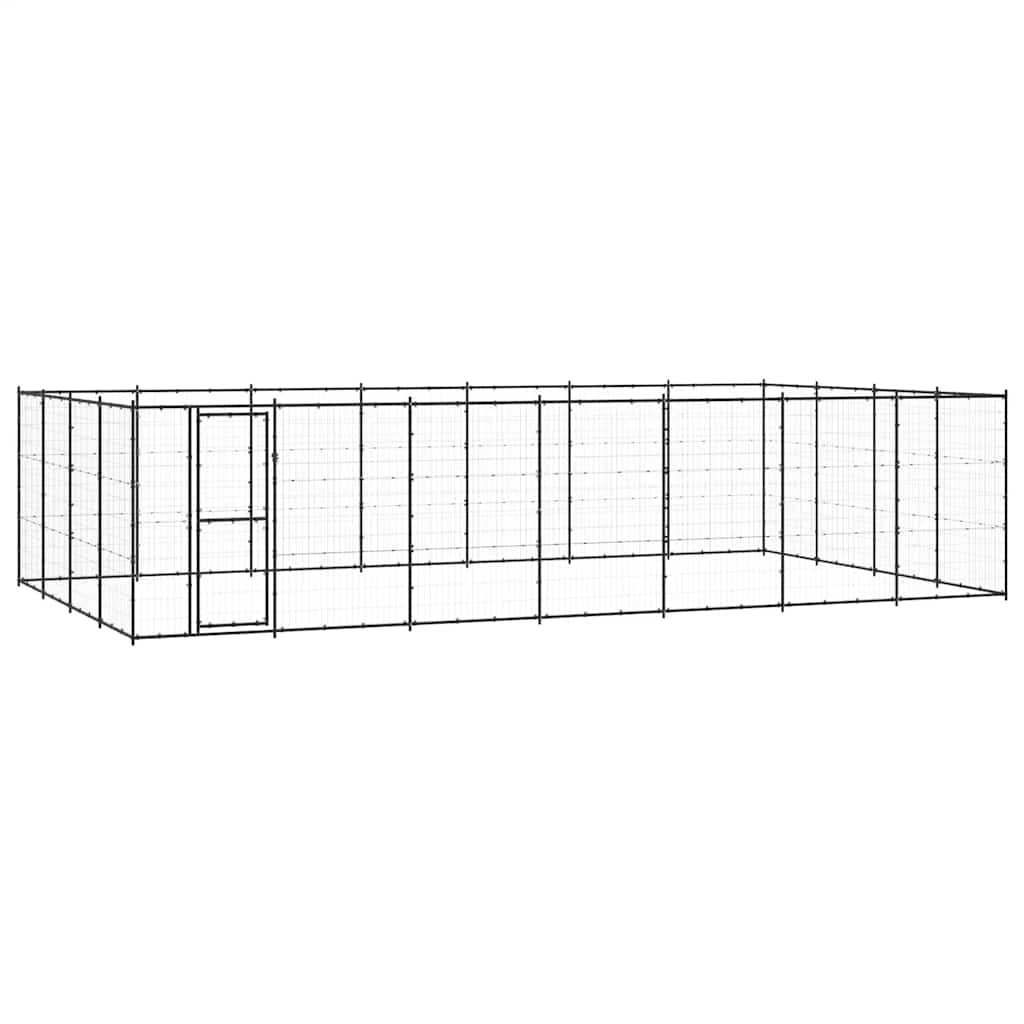 vidaXL Outdoor Dog Kennel Steel 364.7 ft