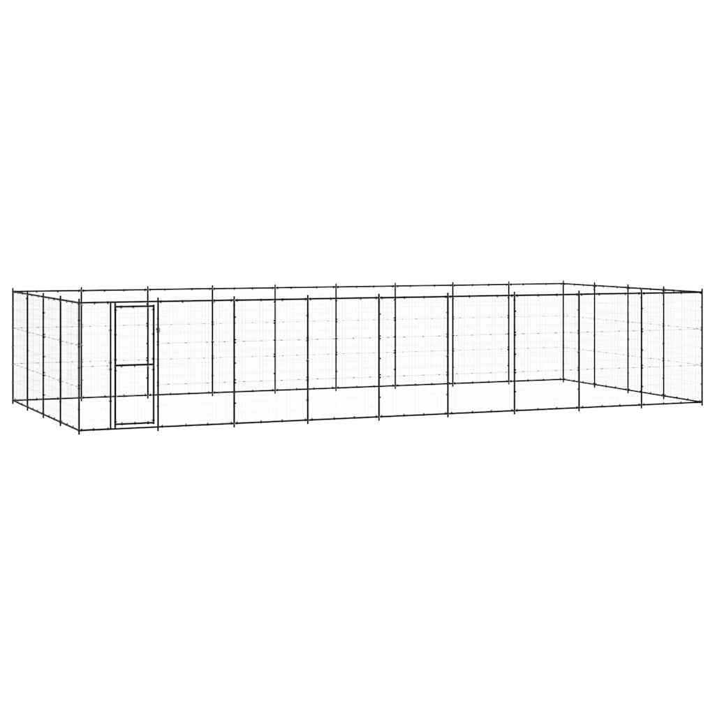 vidaXL Outdoor Dog Kennel Steel 468.9 ft