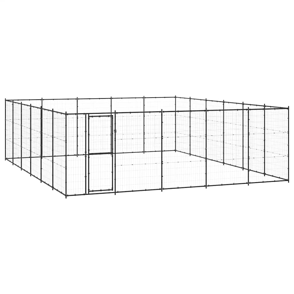 vidaXL Outdoor Dog Kennel Steel 390.7 ft