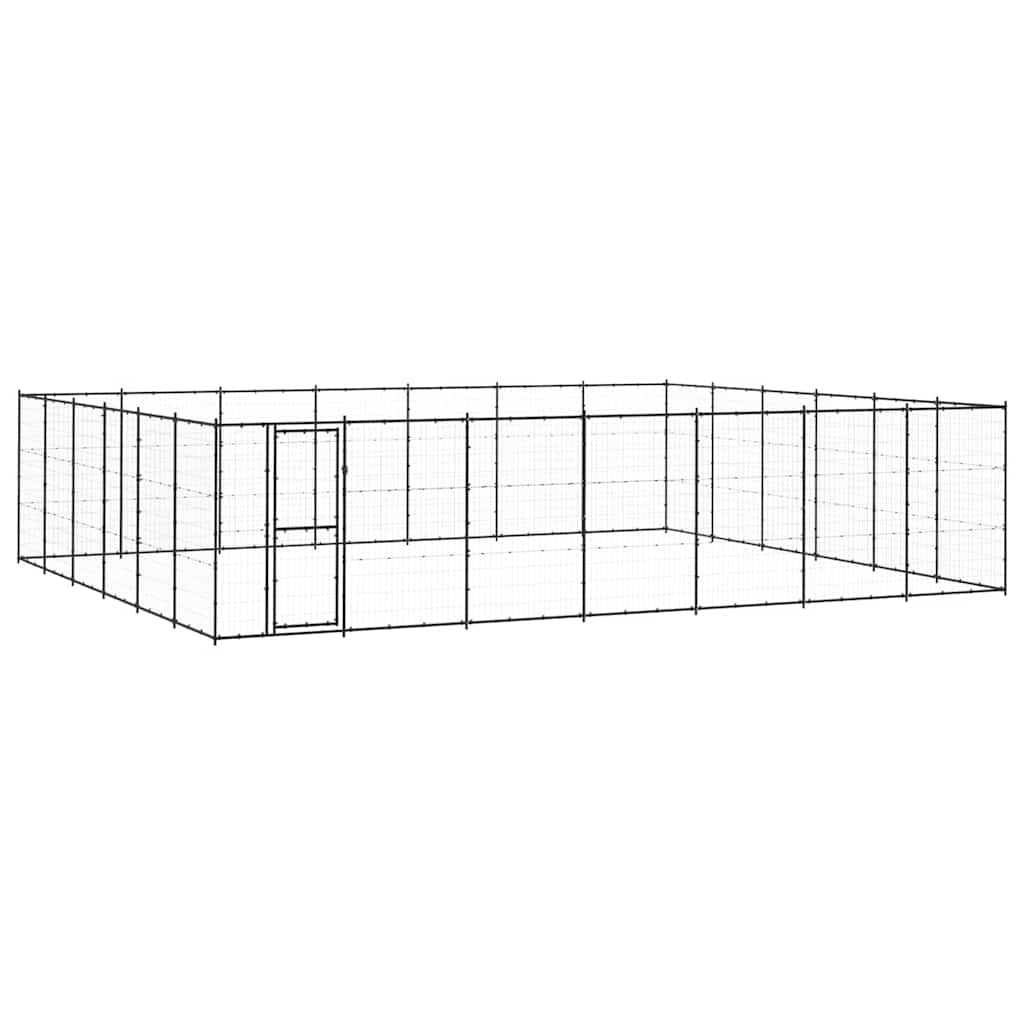 vidaXL Outdoor Dog Kennel Steel 547 ft