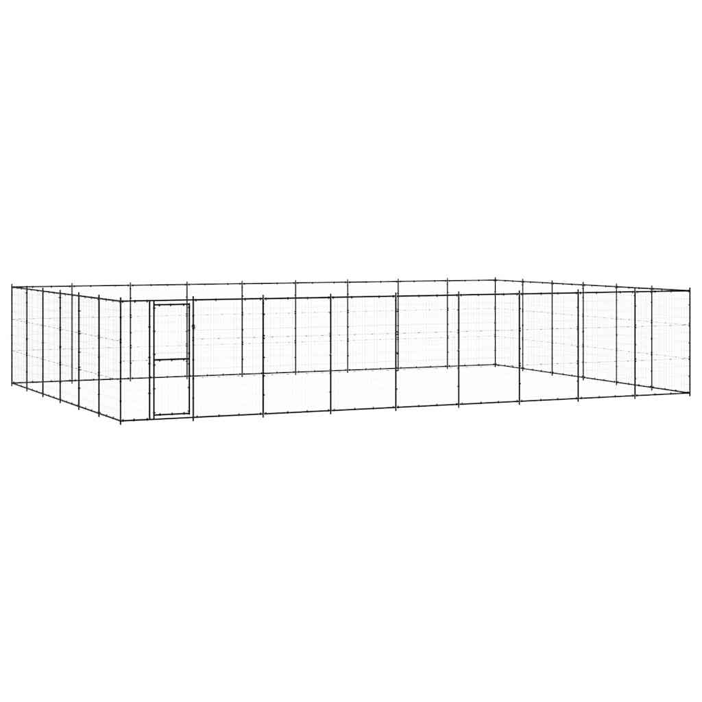 vidaXL Outdoor Dog Kennel Steel 703.3 ft