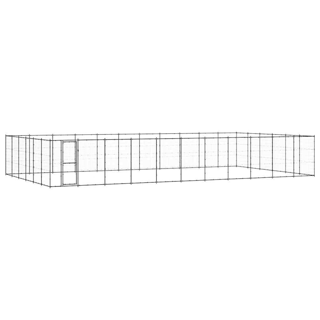 vidaXL Outdoor Dog Kennel Steel 859.6 ft