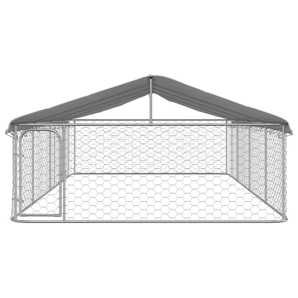 Vidaxl Outdoor Dog Kennel With Roof 236.2''X118.1''X59.1''