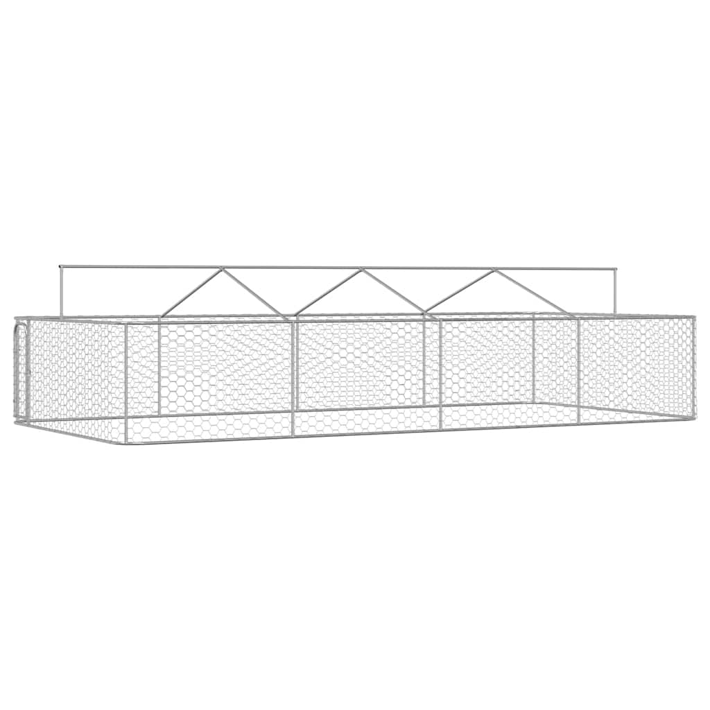 Vidaxl Outdoor Dog Kennel With Roof 236.2''X118.1''X59.1''
