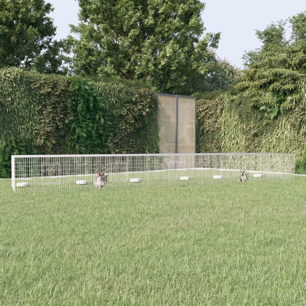 Vidaxl 5-Panel Rabbit Cage 213''X42.9''X21.3'' Galvanized Iron