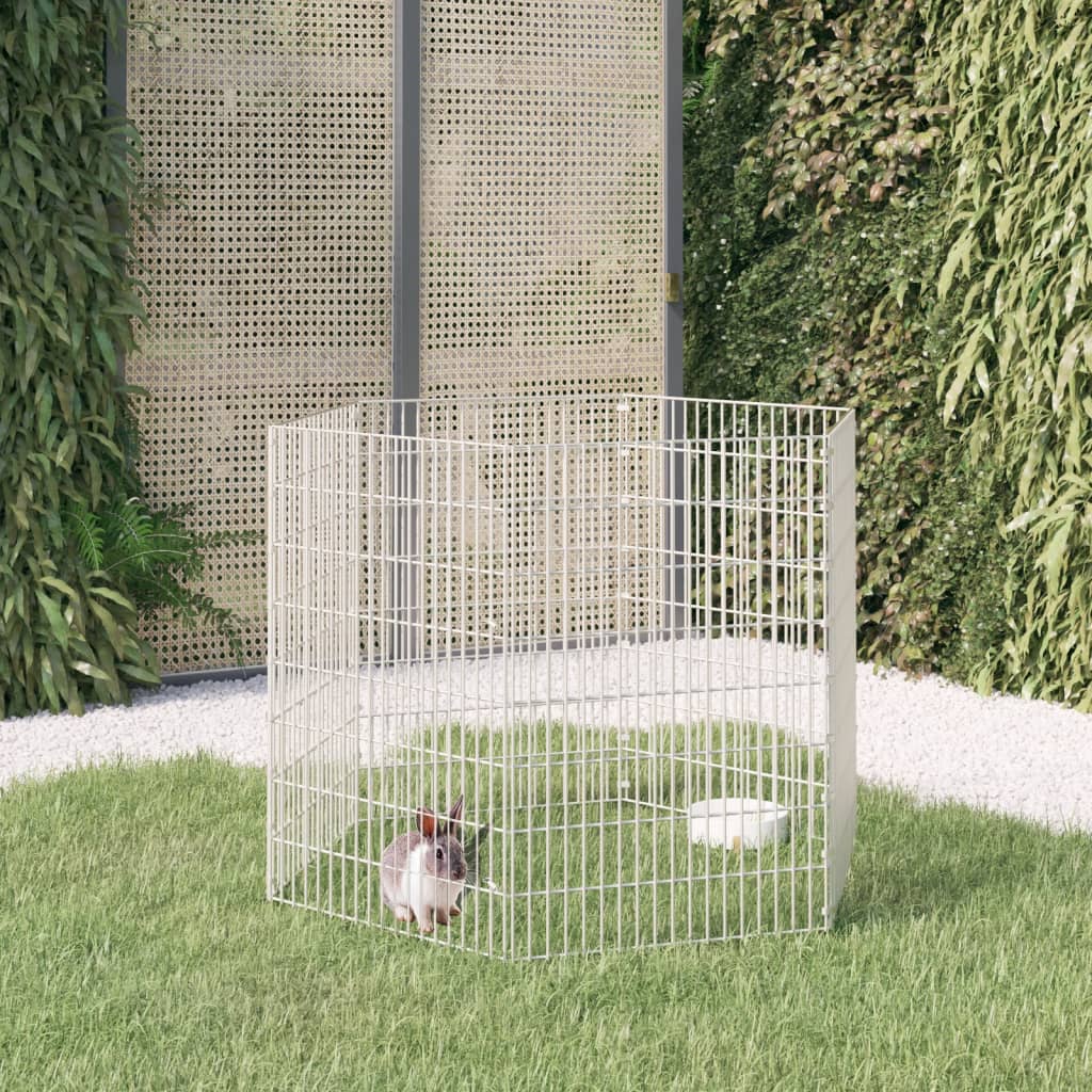 vidaXL Free Range Animal Enclosure 6-Panel 21.3x31.5 Galvanized Iron