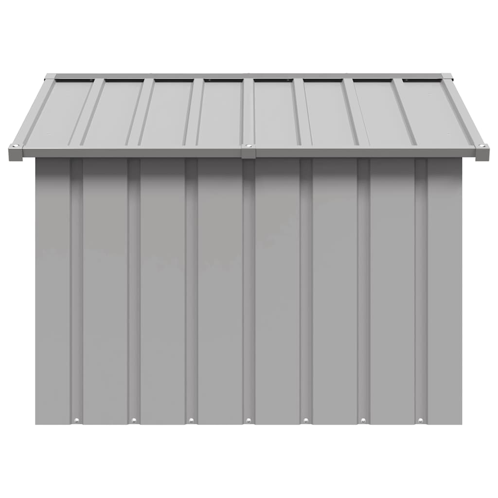 vidaXL Dog House - Weatherproof Metal Kennel - 45.9" x 40.6" x 32.1" - Gray - Model 171542