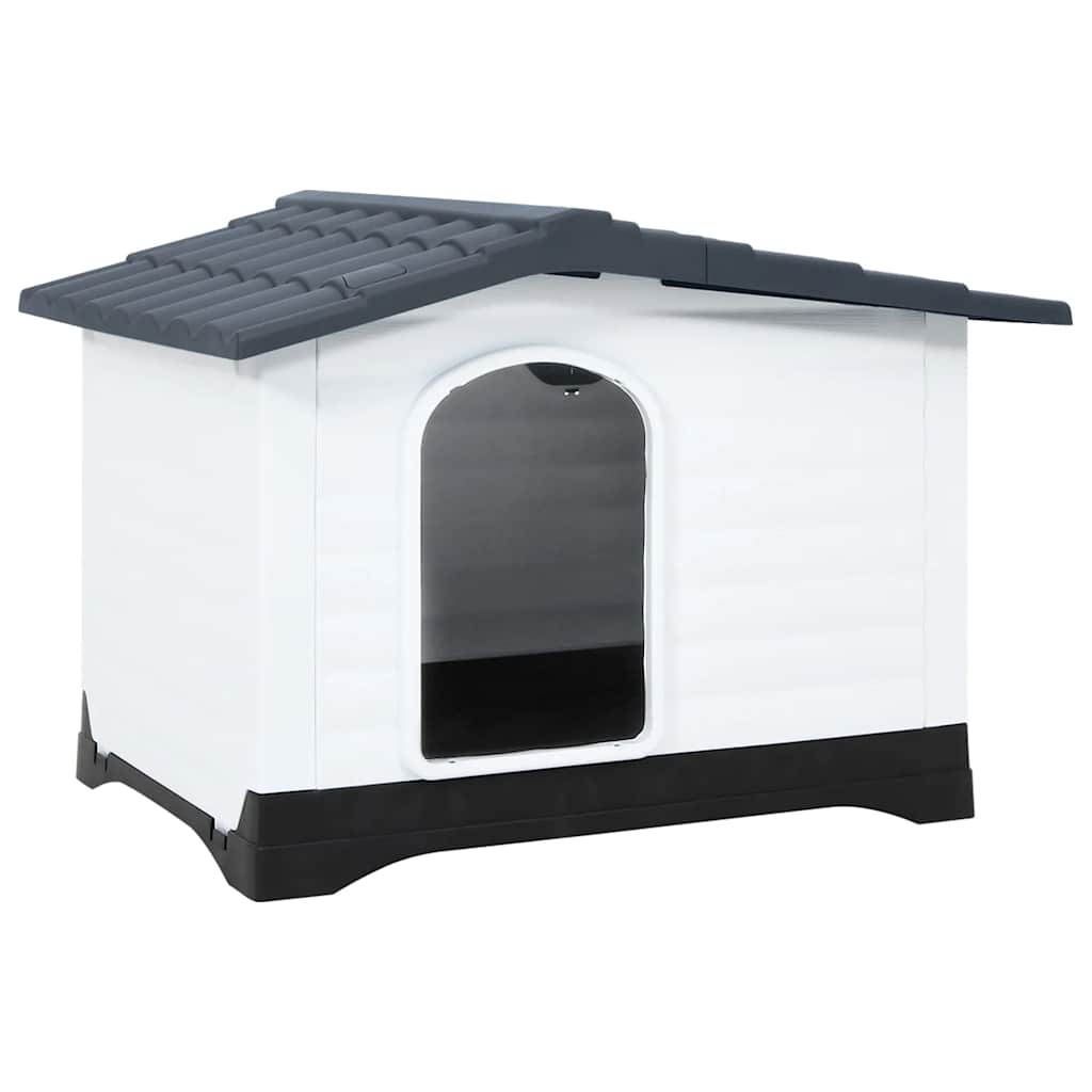 vidaXL Dog House Gray 35.6x26.8x26 Polypropylene