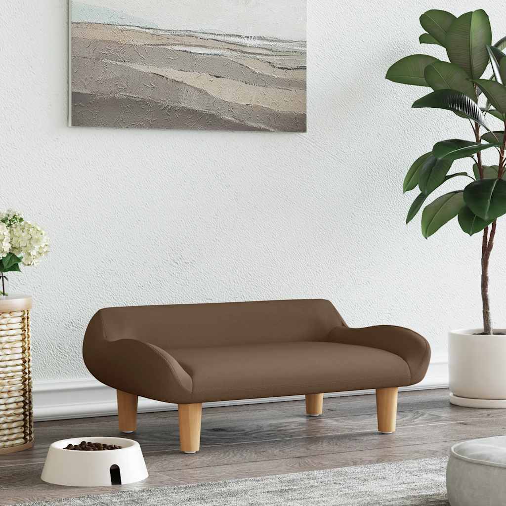 vidaXL Dog Bed Brown 70x40 x 9.4  Fabric