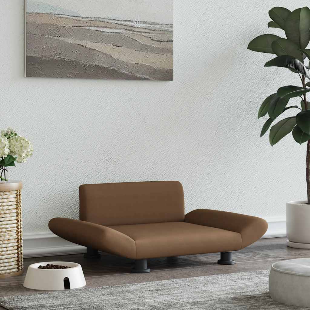 vidaXL Dog Bed Brown 70x45 x 11.0  Fabric