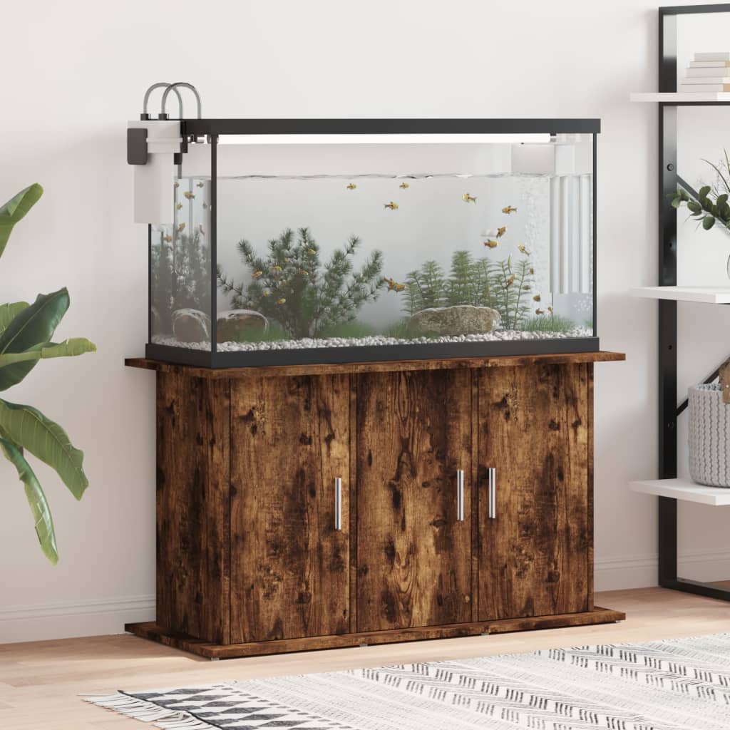 Vidaxl Aquarium Stand Smoked Oak 101X41X58 Cm Engineered Wood