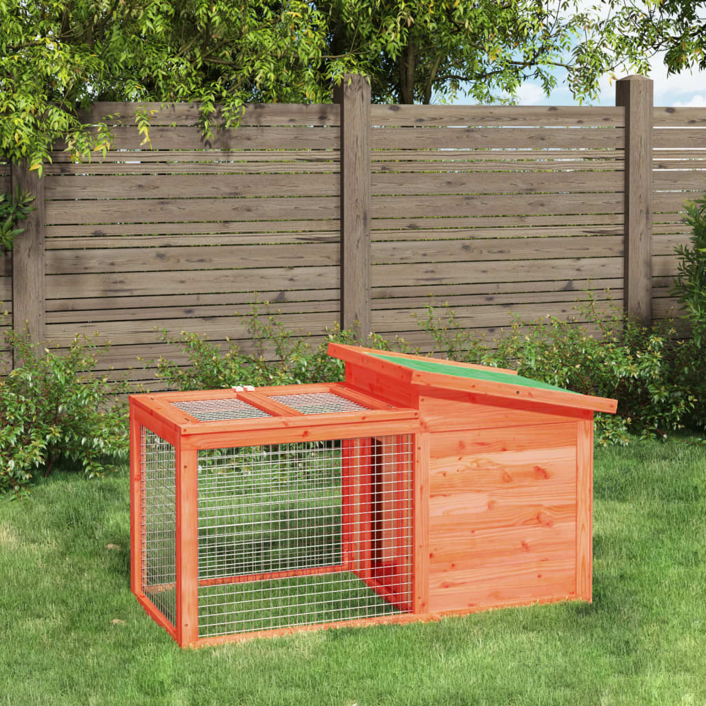vidaXL Rabbit Hutch Brown 39.6x21.3x21.7 Solid Wood Pine