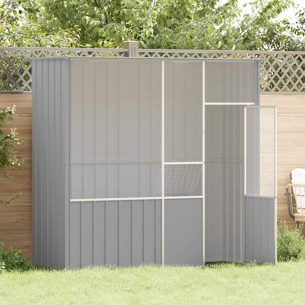 vidaXL Bird Cage Gray 84.6x30.7x78.7 Galvanized Steel