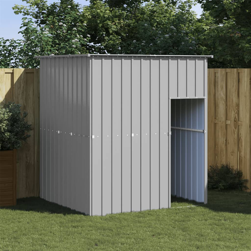 vidaXL Dog House with Roof Light Gray 65x60.2x71.3 Galvanized Steel