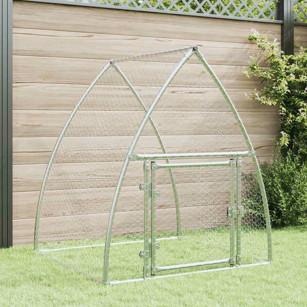 vidaXL Chicken Cage Silver 39.4x41.3x47.2 Galvanized Steel