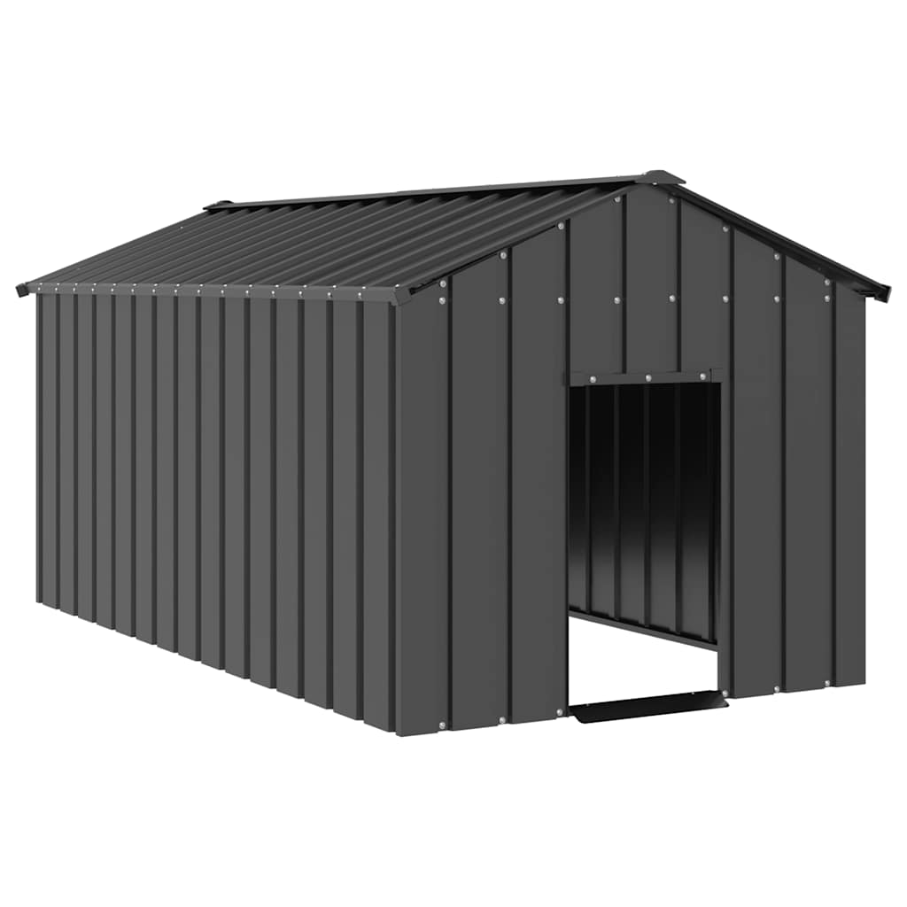 vidaXL Dog House Anthracite Galvanized steel Large Durable Dog House