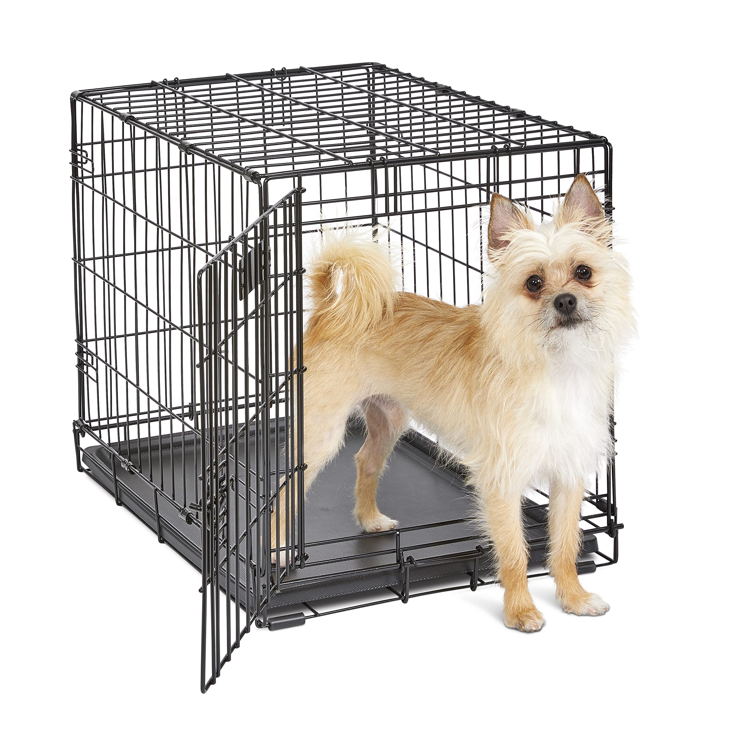 Midwest Homes For Pets Newly Enhanced Single Door Icrate Dog Crate, Includes Leak-Proof Pan, Floor Protecting Feet, Divider Panel & New Patented Features